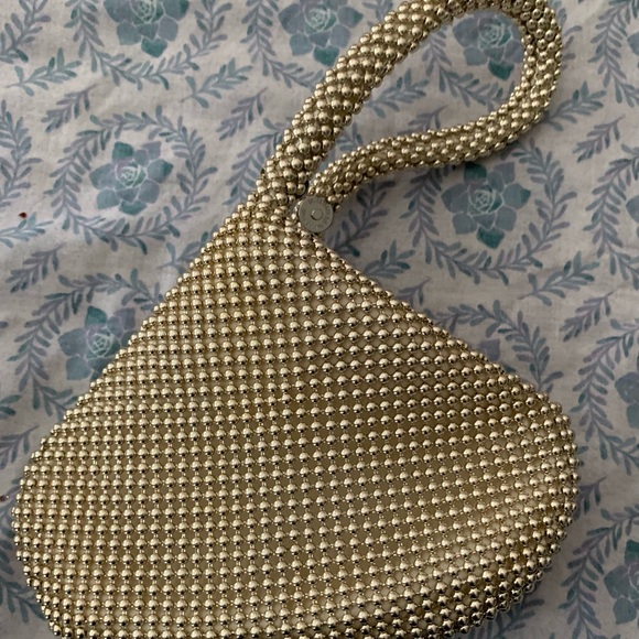 Jessica McClintock Handbags - NEW Gold Beaded Evening Bag